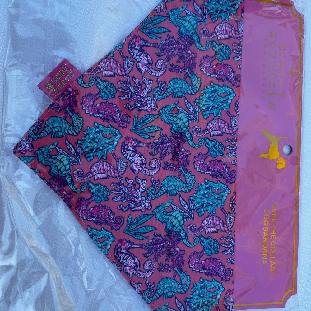 Simply Southern Pink and Blue Dog Bandana